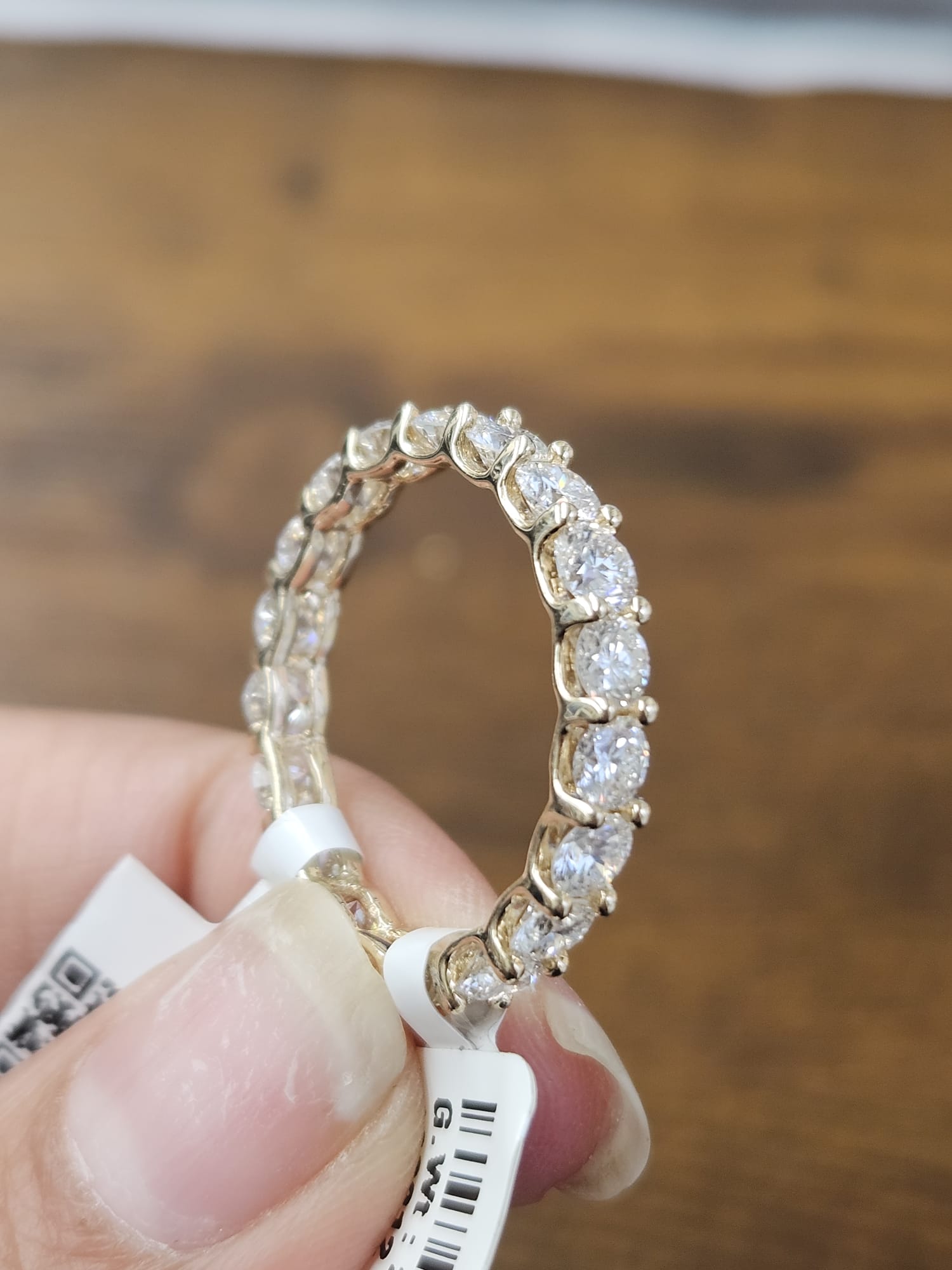 IGI Yellow Gold Round Lab Diamond Eternity Band