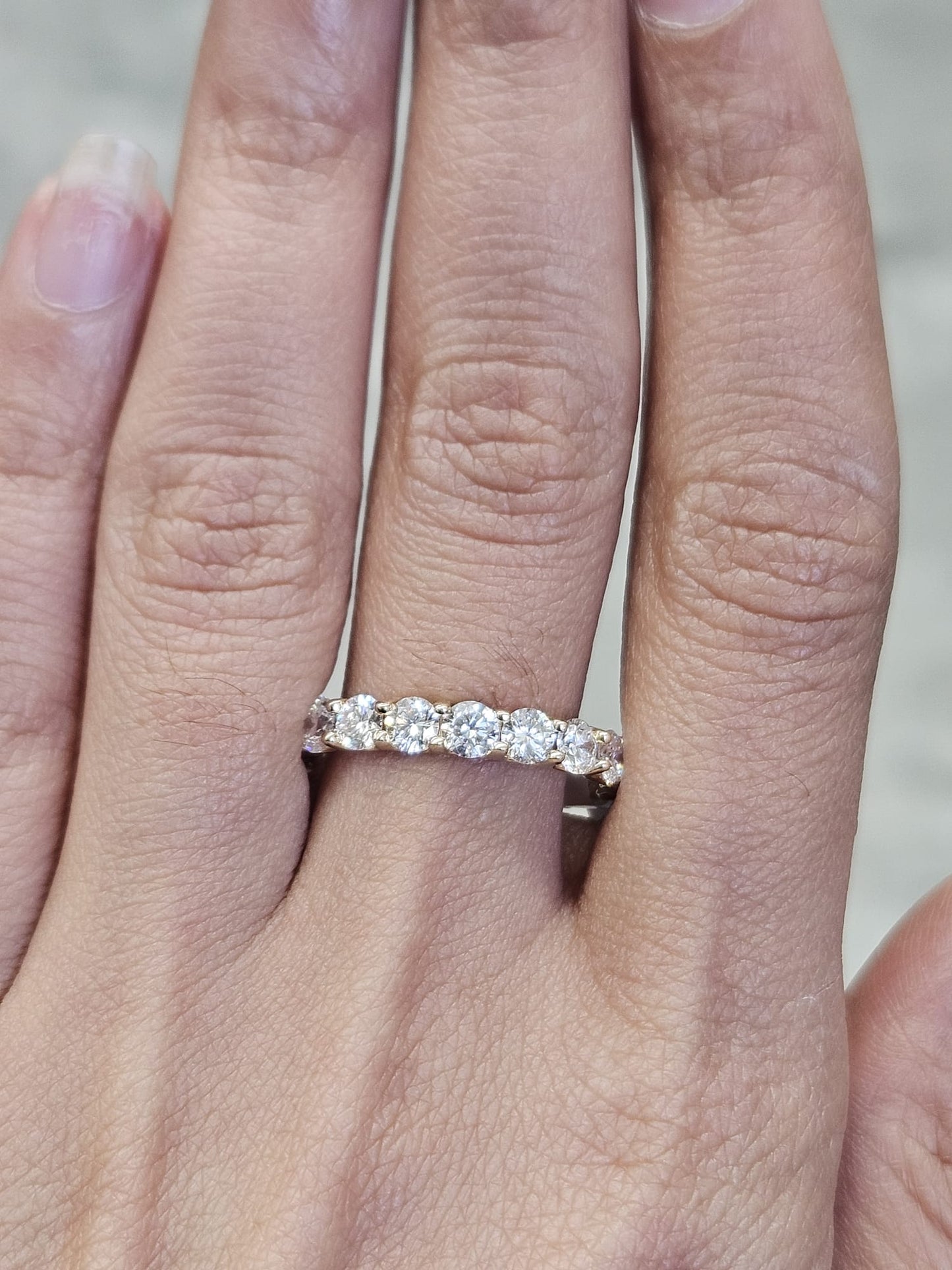 IGI Yellow Gold Round Lab Diamond Eternity Band