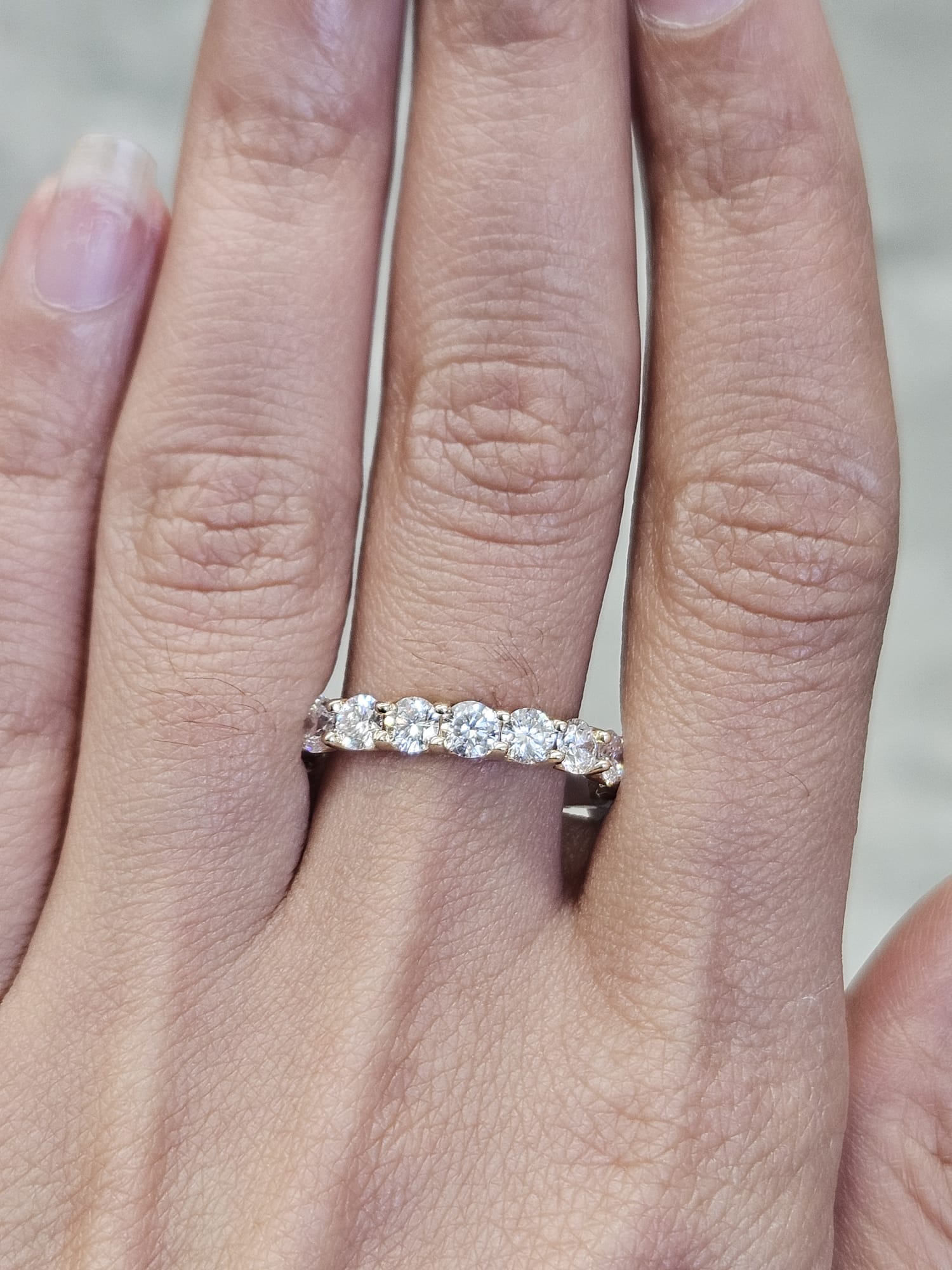 IGI Yellow Gold Round Lab Diamond Eternity Band