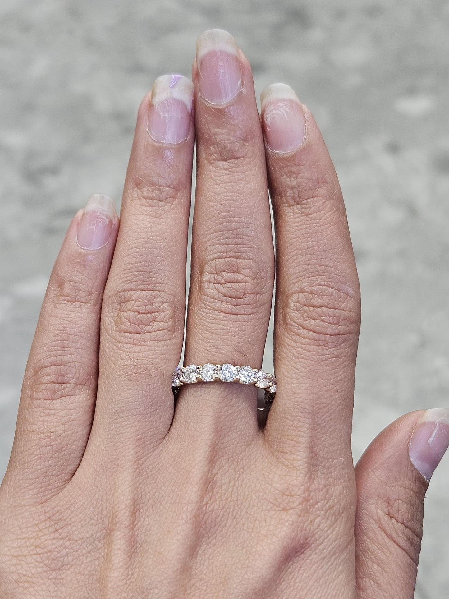 IGI Yellow Gold Round Lab Diamond Eternity Band