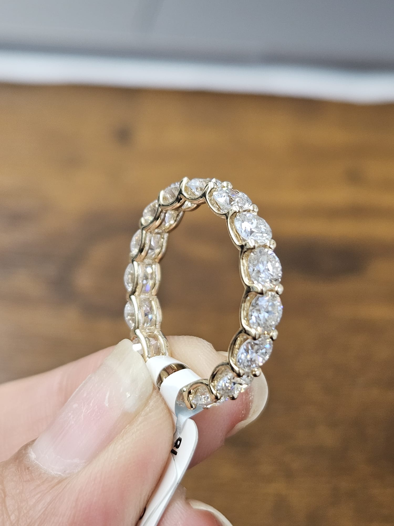 IGI Yellow Gold Round Lab Diamond Eternity Band