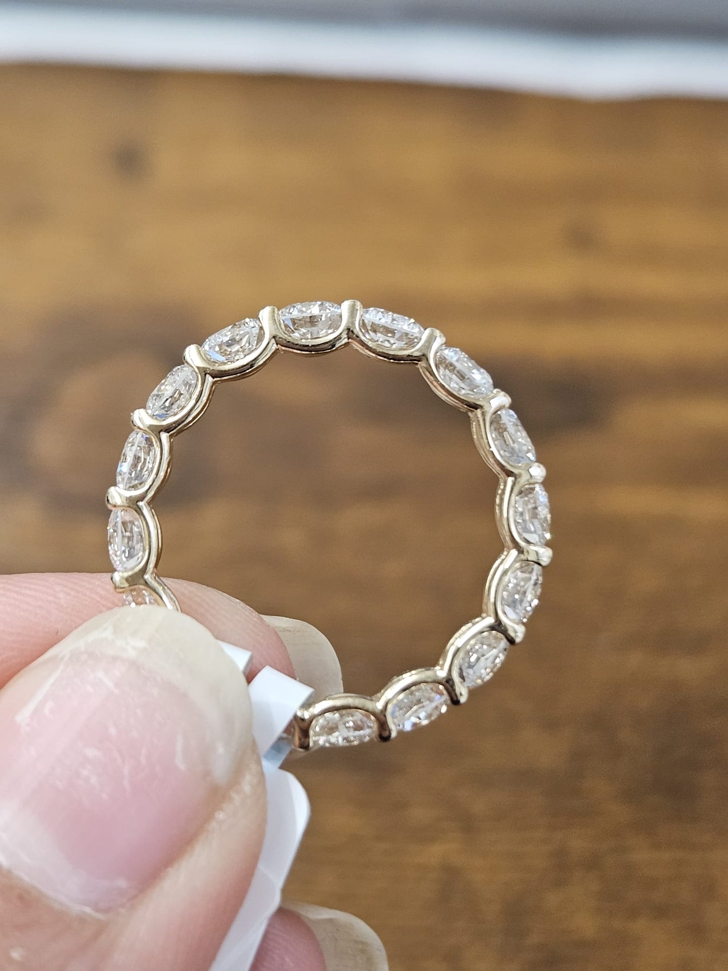 IGI Yellow Gold Round Lab Diamond Eternity Band
