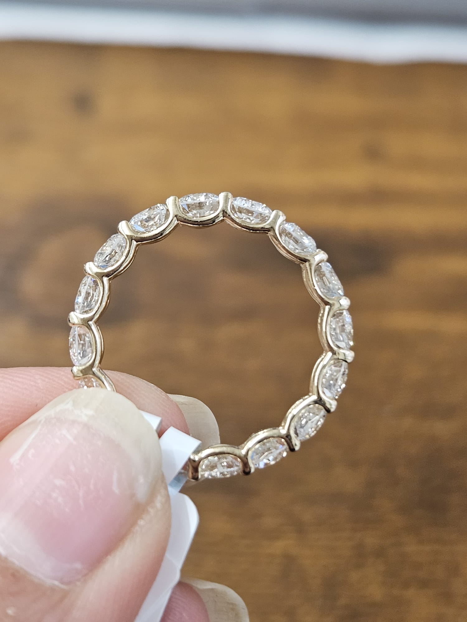 IGI Yellow Gold Round Lab Diamond Eternity Band