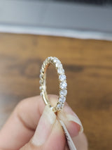 Yellow Gold Round Lab Diamond Eternity Band