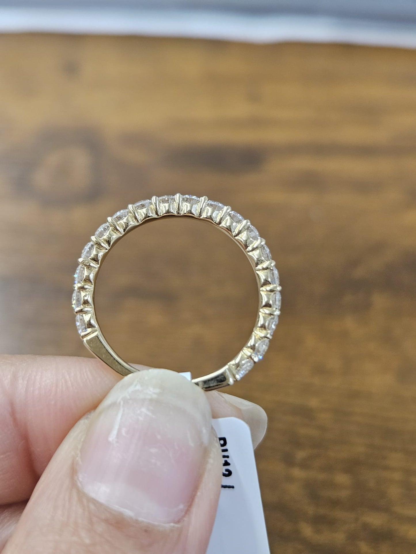 Yellow Gold Round Lab Diamond Eternity Band