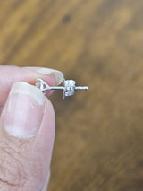4 Prong Martini White Gold Round Lab Diamond Studs