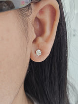 IGI 4 Prong Martini Yellow Gold Round Lab Diamond Studs