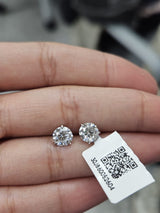 IGI 3 Prong Martini White Gold Round Lab Diamond Studs
