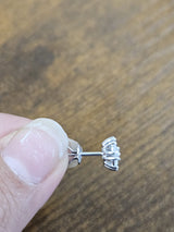 White Gold Flower Lab Diamond Studs