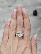 Yellow Gold Prong & Bezel Set 3 Stone Lab Diamond Ring
