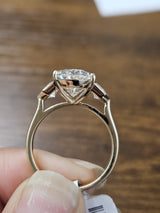 Yellow Gold Prong & Bezel Set 3 Stone Lab Diamond Ring