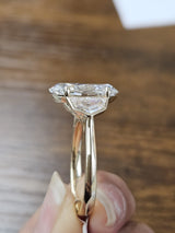 Yellow Gold Prong & Bezel Set 3 Stone Lab Diamond Ring