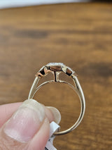 Yellow Gold Bezel Set 3 Stone Lab Diamond Ring