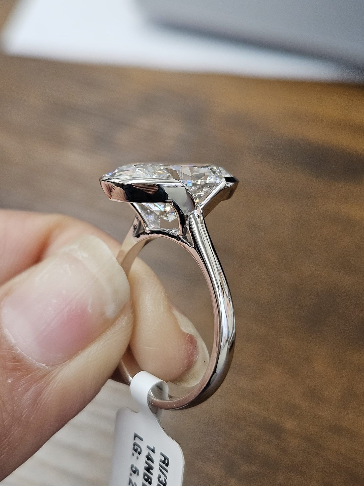 White Gold Oval Shape Lab Diamond Ring