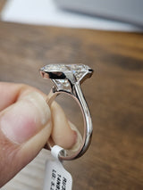 White Gold Oval Shape Lab Diamond Ring