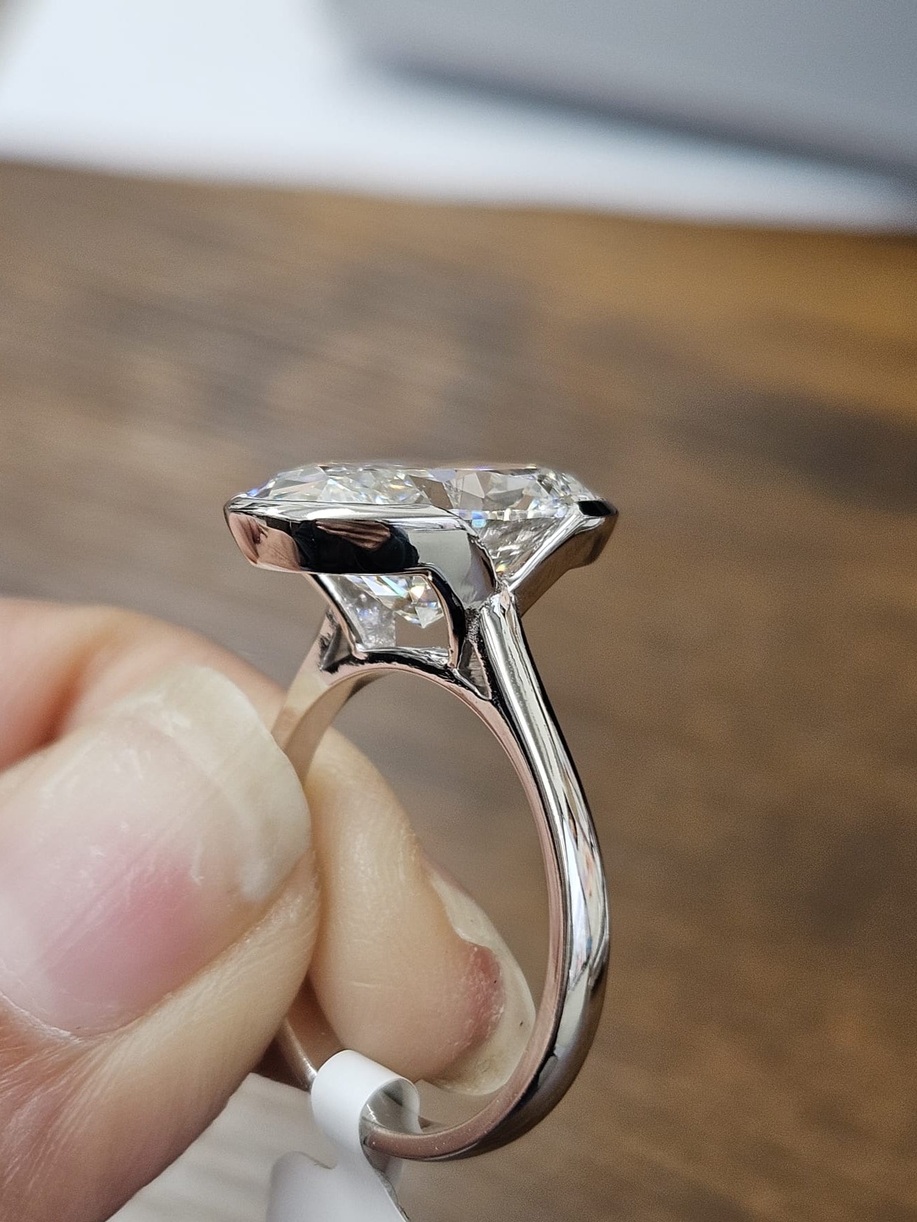 White Gold Oval Shape Lab Diamond Ring