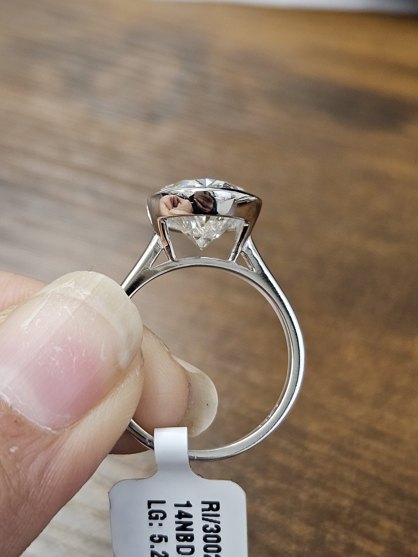 White Gold Oval Shape Lab Diamond Ring
