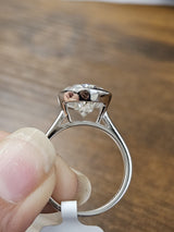 White Gold Oval Shape Lab Diamond Ring