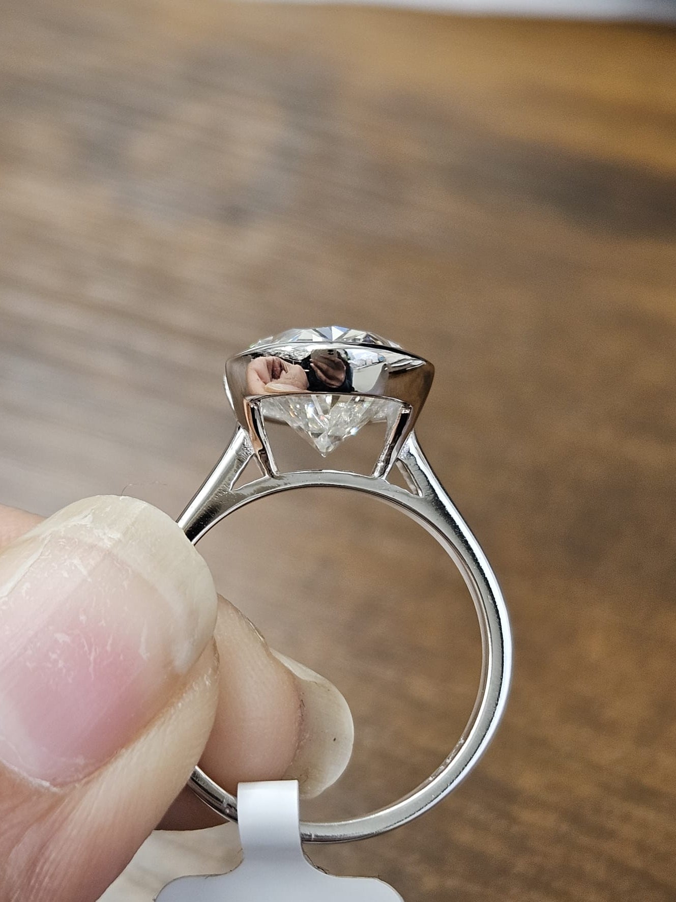 White Gold Oval Shape Lab Diamond Ring