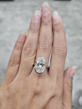 White Gold Oval Shape Lab Diamond Ring