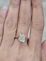 Rose Gold Radiant Cut Lab Diamond Ring
