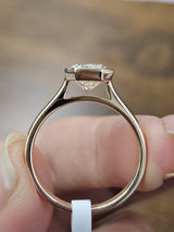 Rose Gold Radiant Cut Lab Diamond Ring