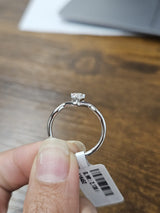 White Gold Pear Shape Lab Diamond Ring