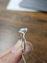 White Gold Pear Shape Lab Diamond Ring