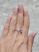 White Gold Pear Shape Lab Diamond Ring