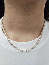 IGI 9.45ct Yellow Gold Lab Diamond 17" Necklace