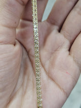 IGI 9.38ct Yellow Gold Lab Diamond 17" Necklace