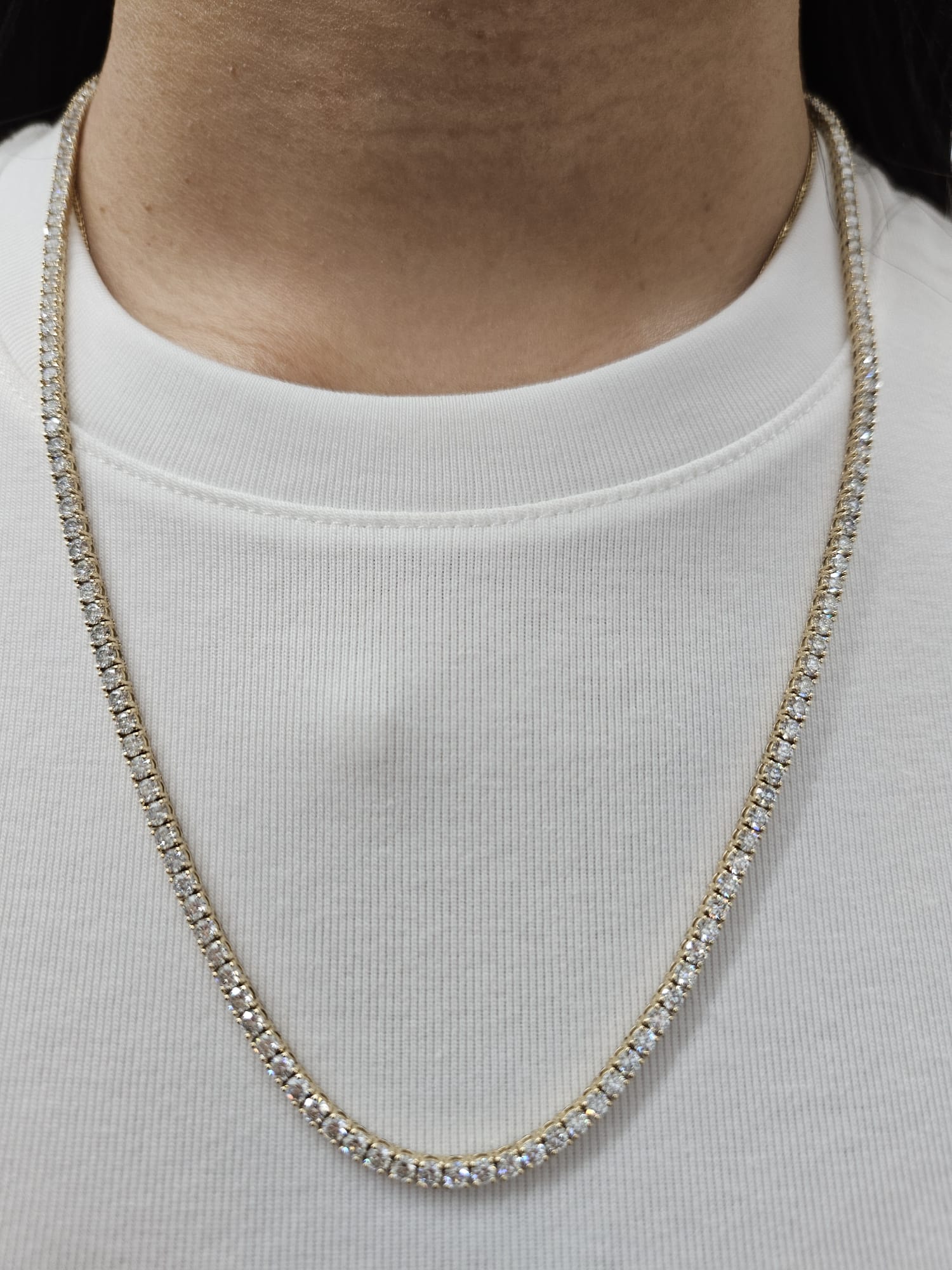 IGI 15.33ct Yellow Gold Lab Diamond 21" Necklace