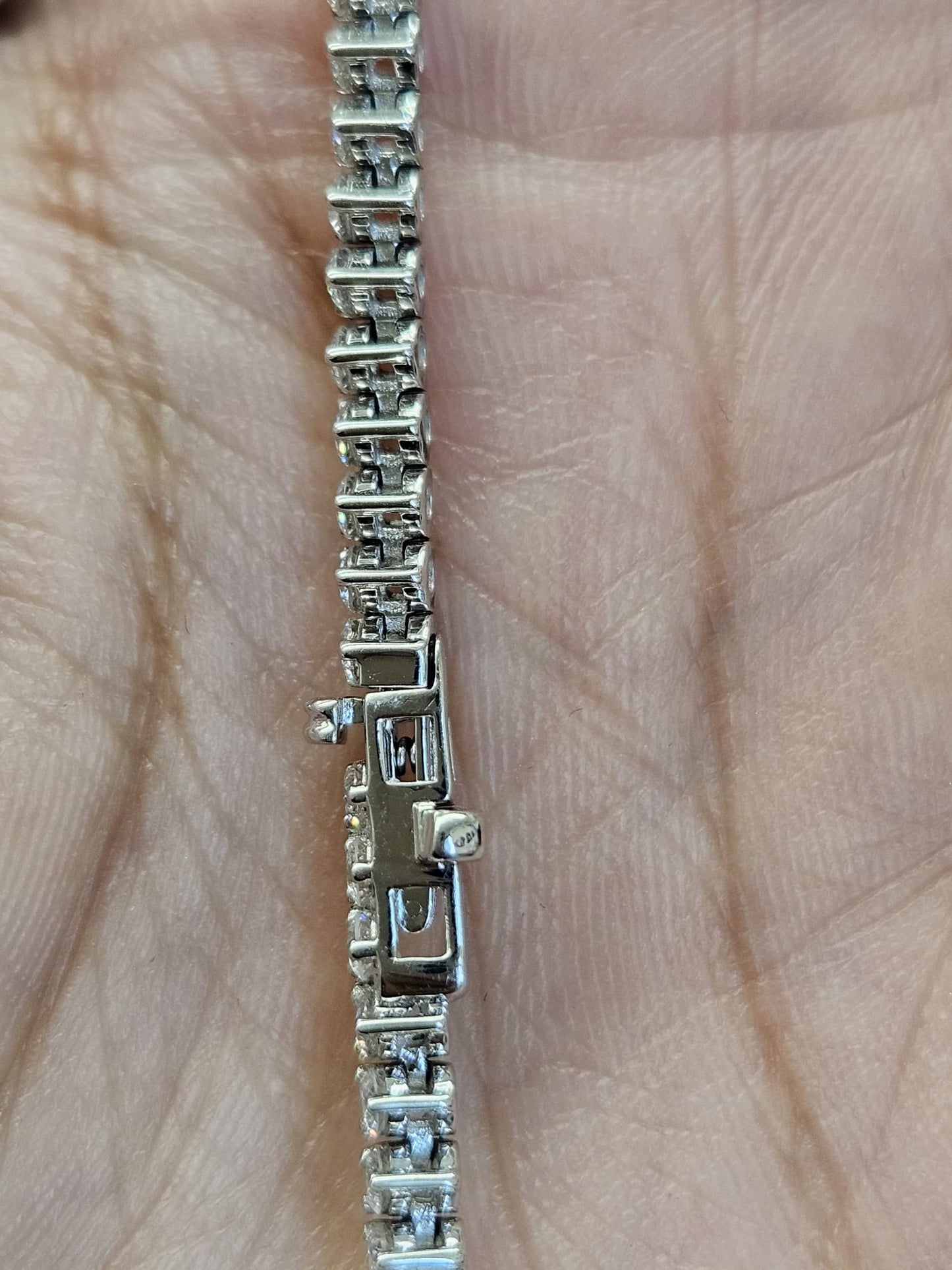 12.04cttw White Gold Graduated Lab Diamond 16.5" Necklace