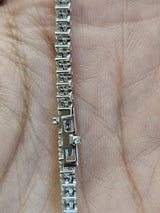 12.04cttw White Gold Graduated Lab Diamond 16.5" Necklace