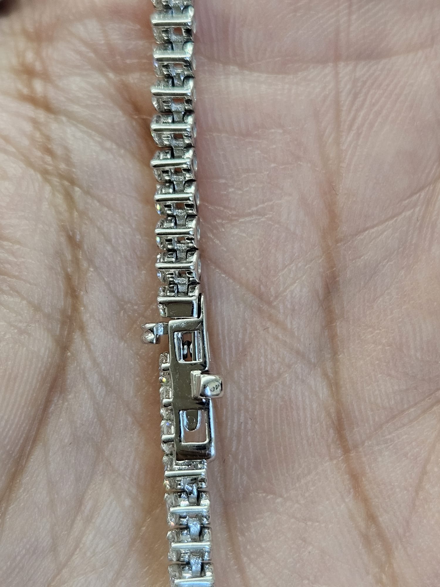 12.04cttw White Gold Graduated Lab Diamond 16.5" Necklace