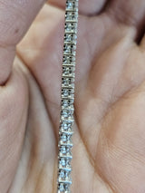 12.04cttw White Gold Graduated Lab Diamond 16.5" Necklace