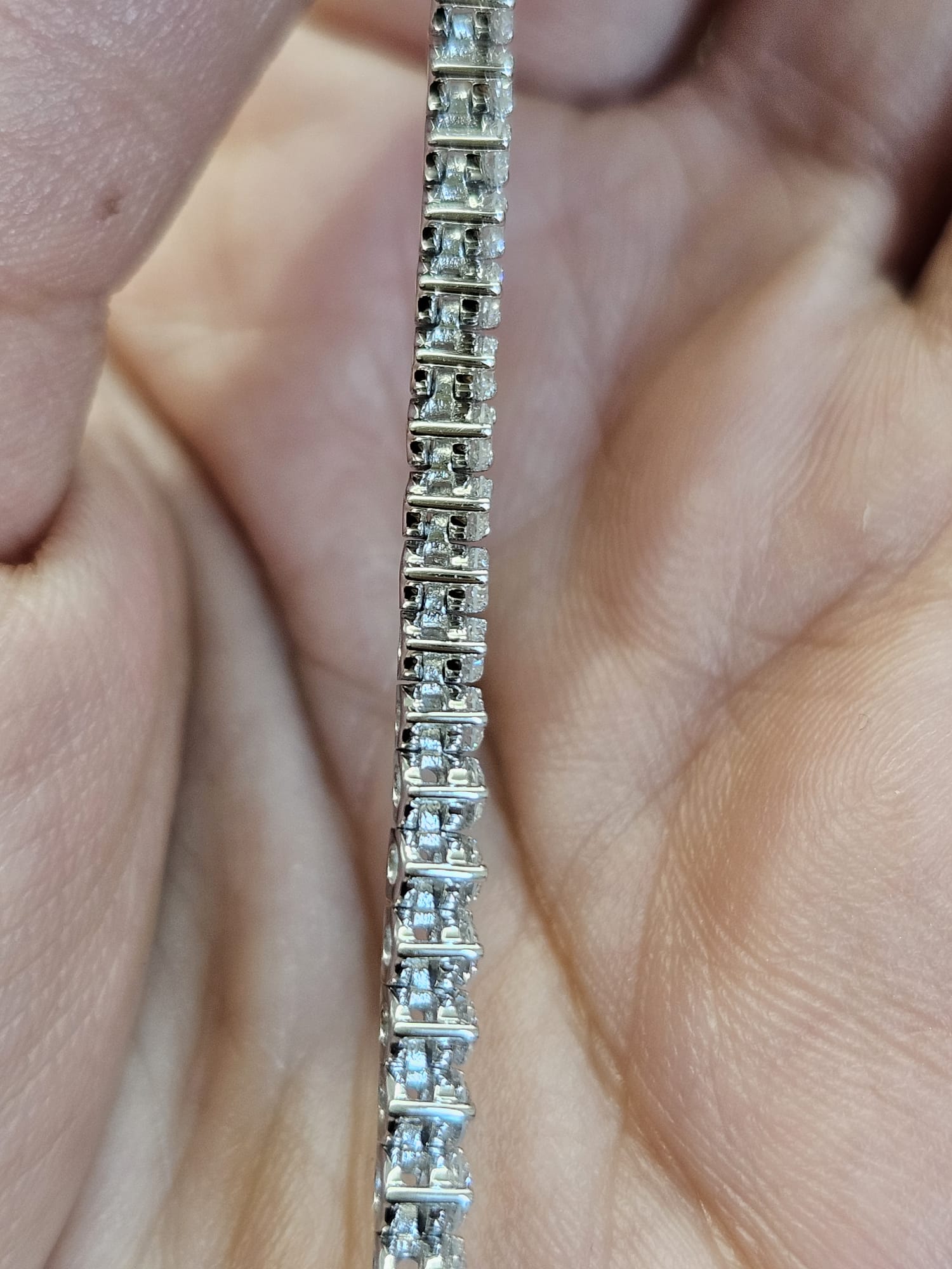 12.04cttw White Gold Graduated Lab Diamond 16.5" Necklace