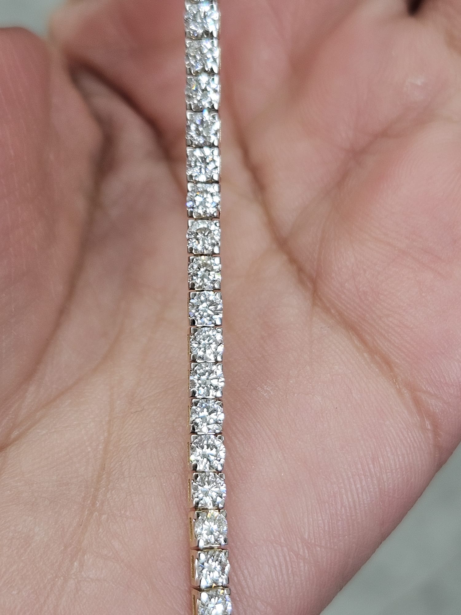 5ct Stronger Joints Low Setting Lab Diamond 7" Tennis Bracelet * Non-resizable *