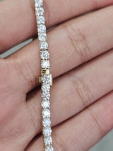 5ct Stronger Joints Low Setting Lab Diamond 7" Tennis Bracelet * Non-resizable *