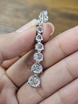 6.12cttw White Gold Round Dangle Lab Diamond Earring