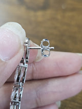 7.14cttw White Gold Mixed Shape Lab Diamond Dangle Earring