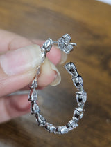4.01ct Pear Shape White Gold Lab Diamond Hoops