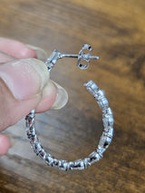 4.01ct Pear Shape White Gold Lab Diamond Hoops