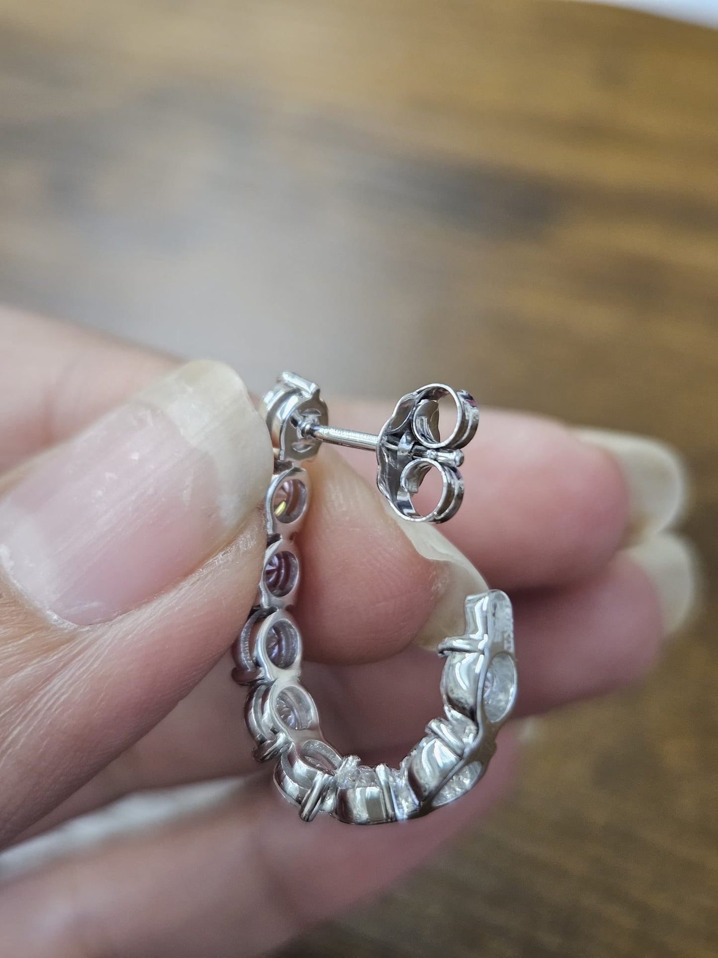 3.54ct White Gold Round Lab Diamond Hoops