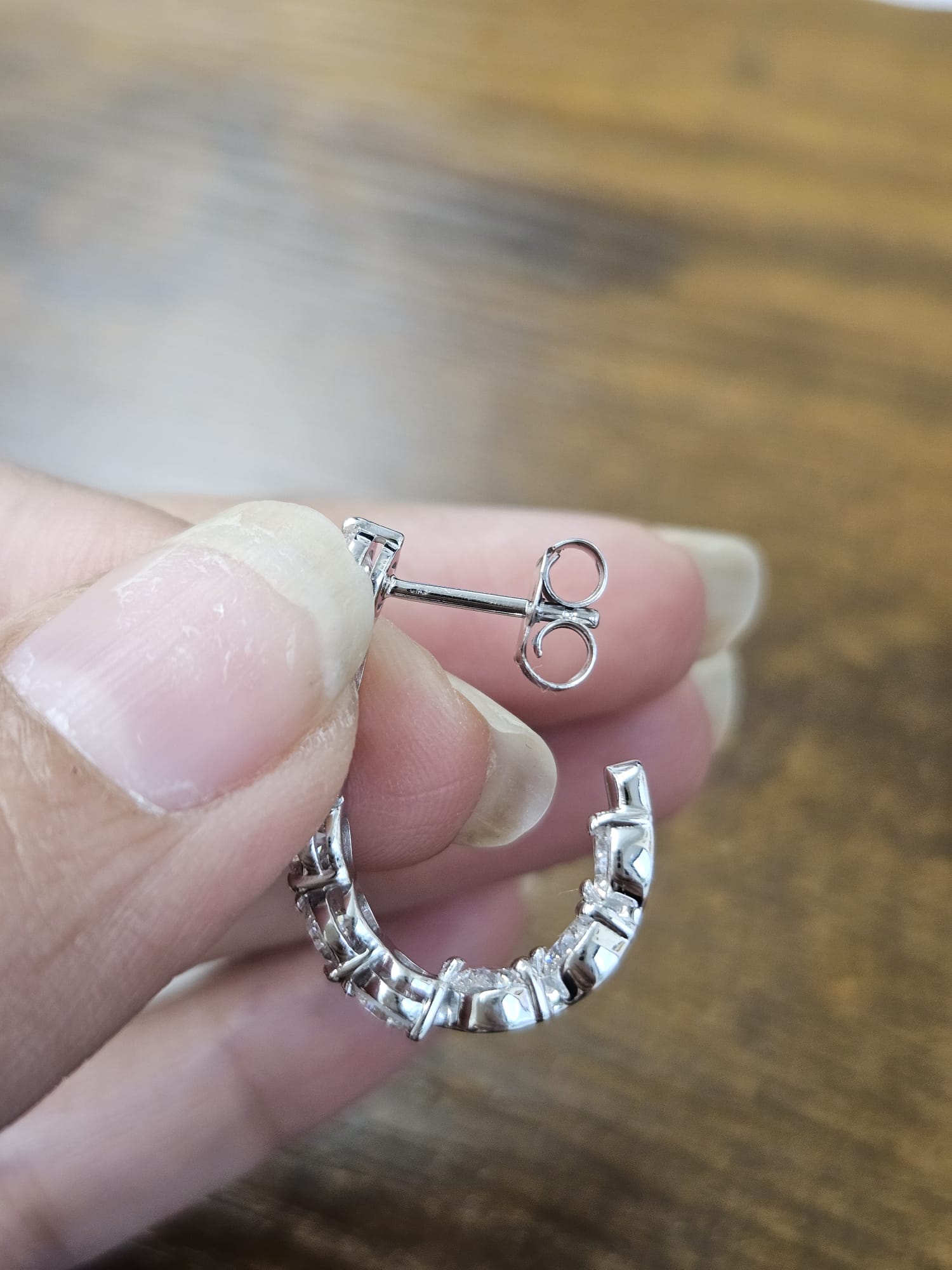 3.54ct White Gold Round Lab Diamond Hoops