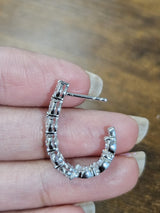 3.54ct White Gold Round Lab Diamond Hoops