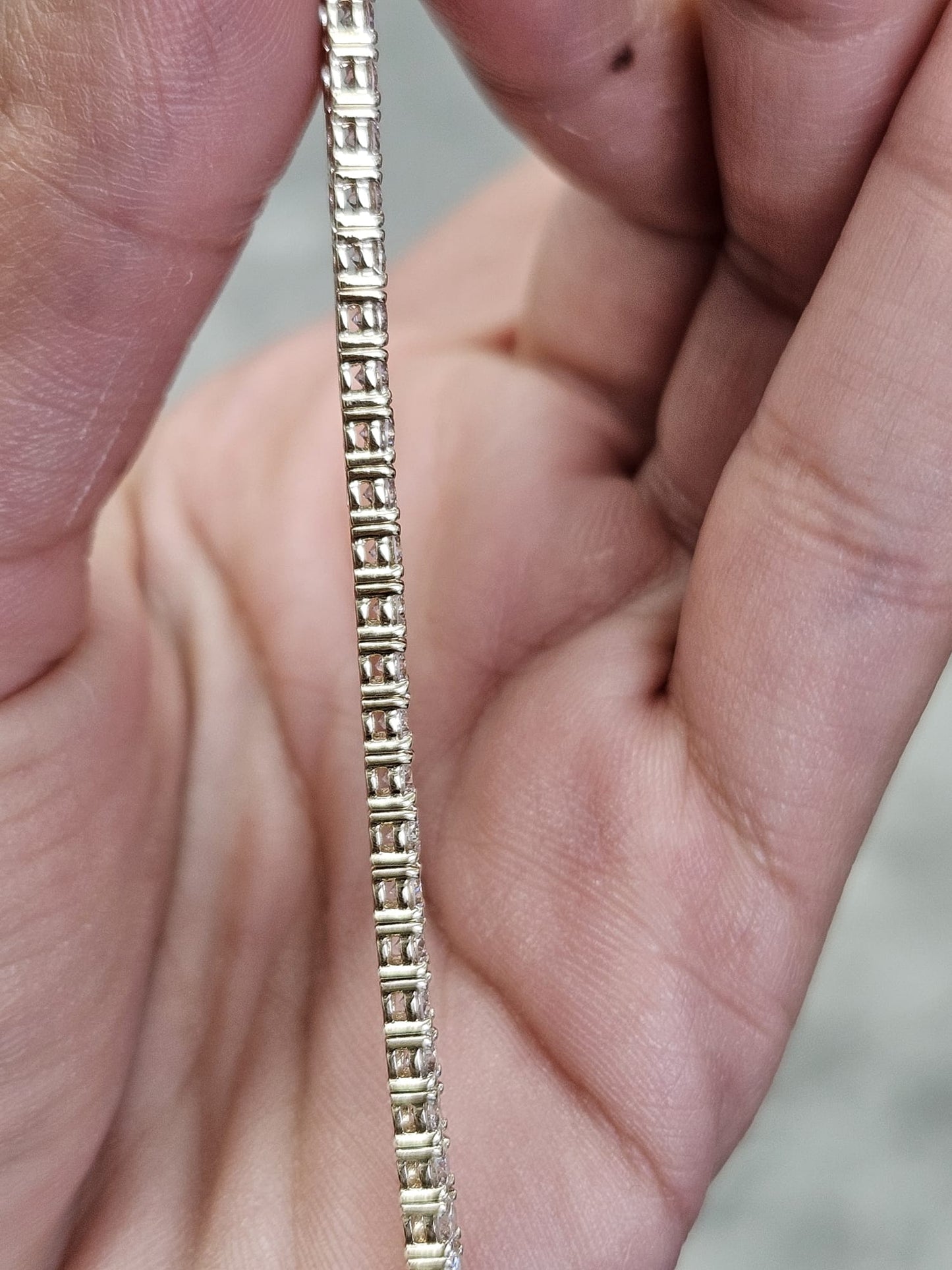 3.85ct Yellow Gold Lab Diamond 7" Tennis Bracelet