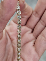 6ct Yellow Gold 3 Prongs Lab Diamond 7" Tennis Bracelet