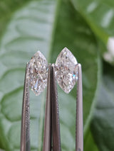 IGI 1.05CT + 1.05CT MARQUISE PAIR E VVS2