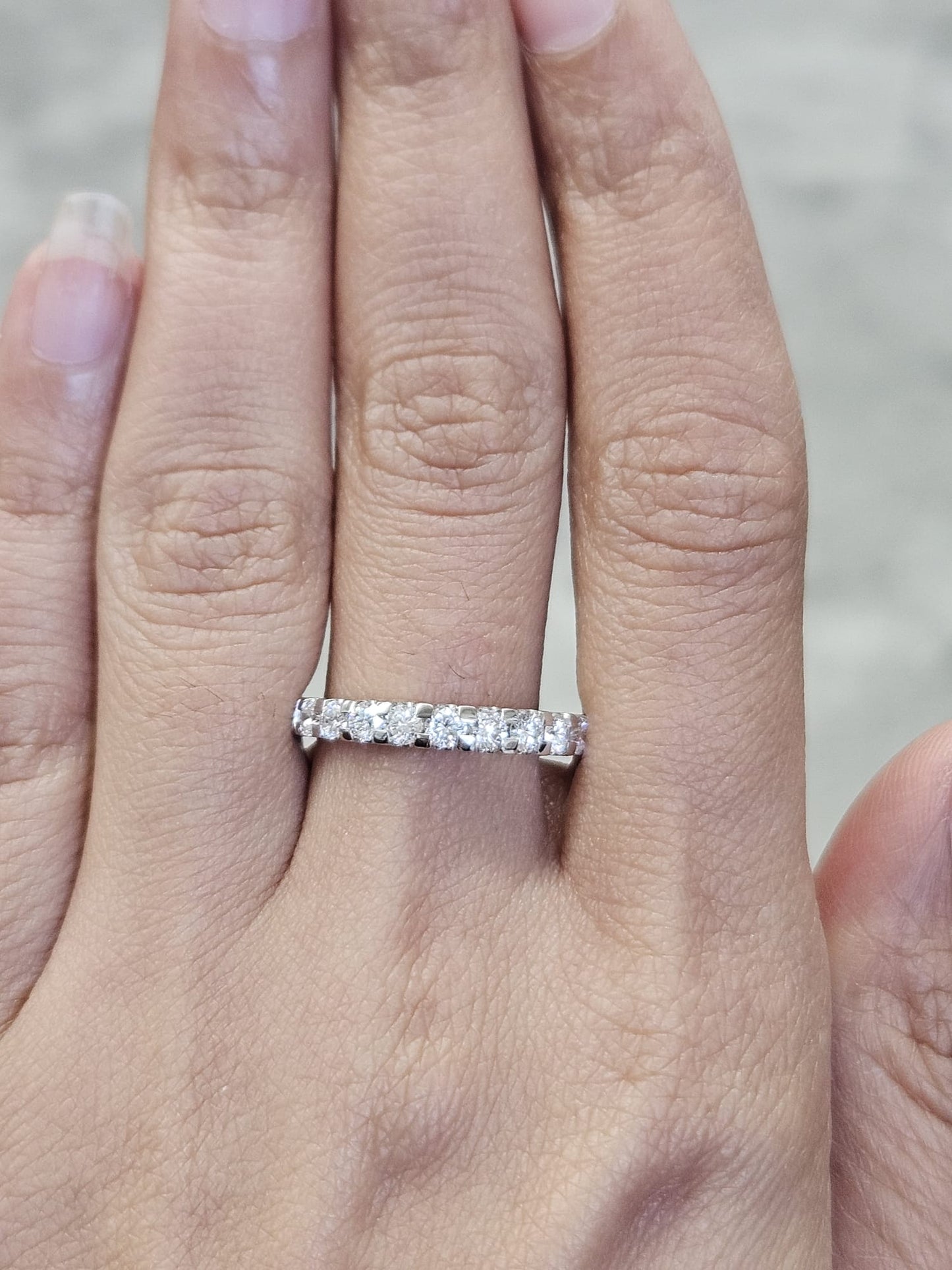0.96ct White Gold Lab Diamond Band